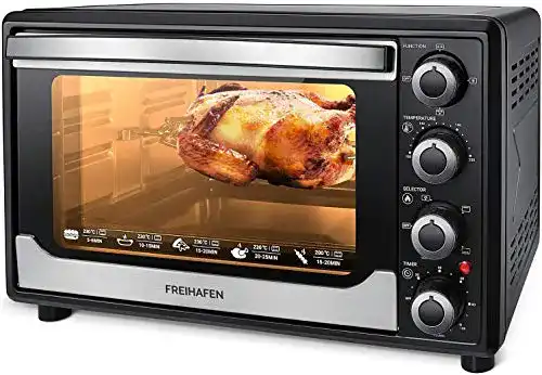 Minibackofen mit Drehspieß Freihafen Minibackofen 30 Liter