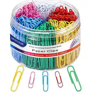 Büroklammern Vinaco Bunt, 400 Stück Groß 50mm & Mittlere 32mm