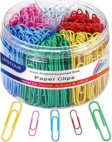 Büroklammern Vinaco Bunt, 400 Stück Groß 50mm & Mittlere 32mm