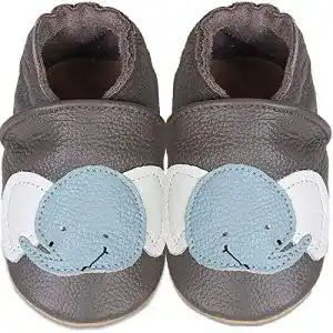 Lauflernschuhe IceUnicorn Krabbelschuhe Baby Jungen, Leder