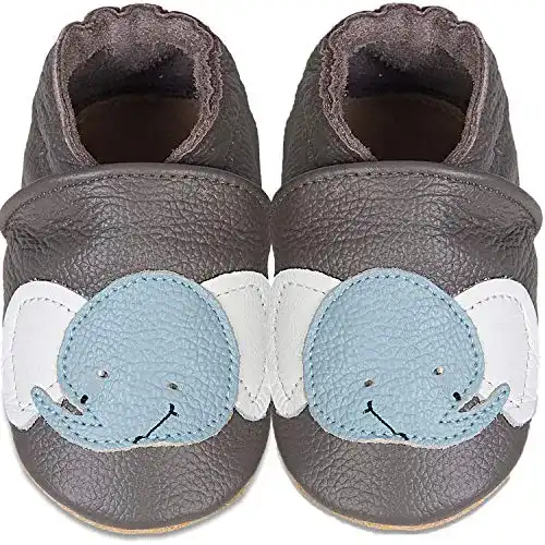 Lauflernschuhe IceUnicorn Krabbelschuhe Baby Jungen, Leder