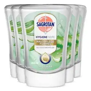 Arztseife Sagrotan No-Touch Nachfüller Aloe Vera – 5 x 250 ml