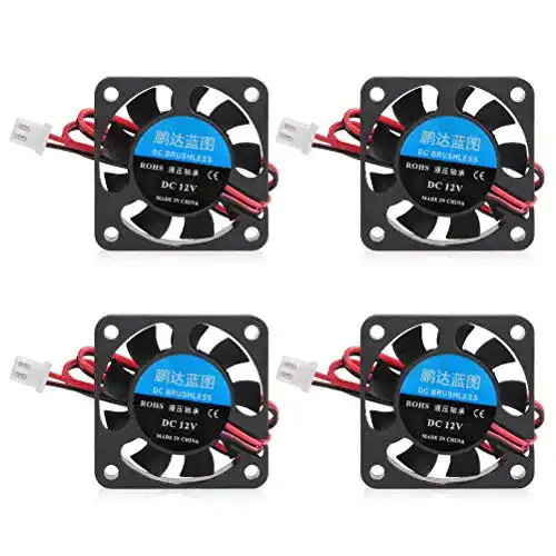 40mm-Lüfter YOTINO 4 Stück DC 12V, für 3D Drucker