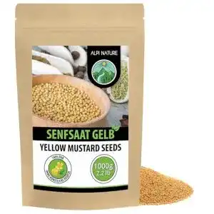 Senfkörner Alpi Nature (1kg), Senfsaat gelb und weiß