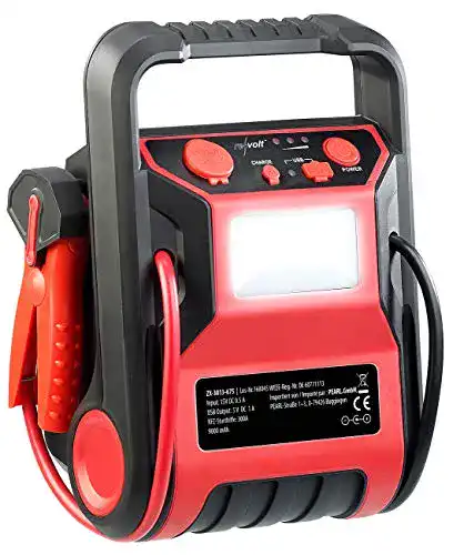 Starthilfe mit Kompressor REVOLT Powerpack 12V: 5in1-Starthilfe