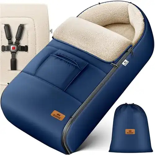 Fußsack Kidiz ® Winter Babyschale mit Reißverschluss, waschbar