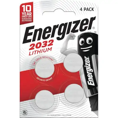 CR2032 Energizer Batterien, Lithium Knopfzelle, 4 Stück