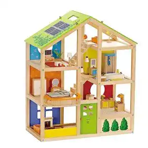 Puppenhaus Hape E3401 – Vier-Jahreszeiten Haus (möbliert)