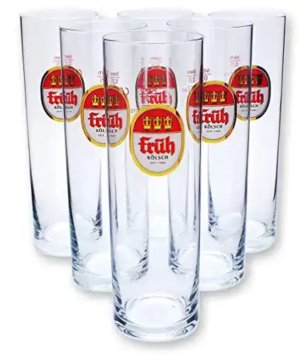 Kölschgläser Früh Kölsch Biergläser/Gläser/Stangen Set 6x 0,2l