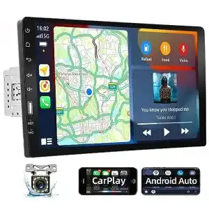 Autoradio Apple-Carplay podofo 1 Din, mit Bluetooth, Mikrofon
