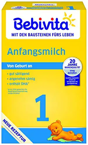 Pre-Nahrung Bebivita Milchnahrung 1 Anfangsmilch, 4 x 500 g