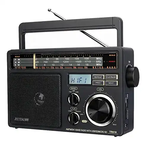 Kofferradio Retekess TR618 Tragbares Radio FM AM SW-Radio
