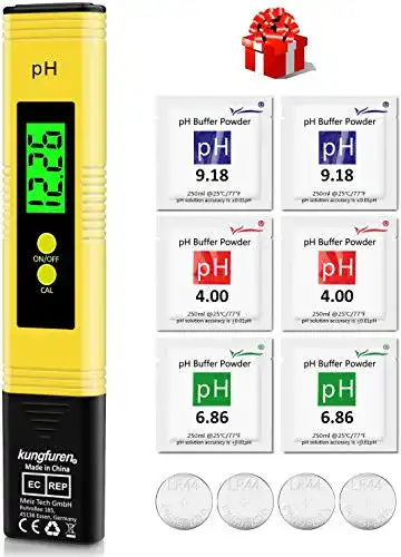 pH-Messgerät kungfuren PH Messgerät, Digital PH Wert Messgerät
