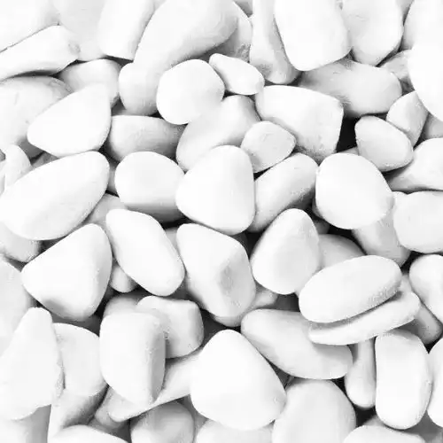 Weiße Kieselsteine Eurosand Marbles 7-15mm gerundet