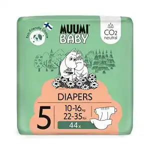 Biowindeln Delipap Muumi Baby, Größe 5, 10-16 kg, 44 Windeln