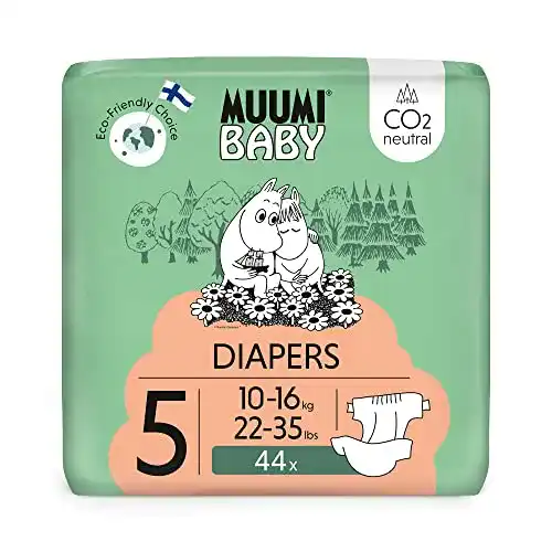 Biowindeln Delipap Muumi Baby, Größe 5, 10-16 kg, 44 Windeln