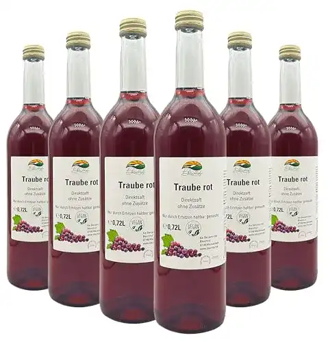 Roter Traubensaft Bleichhof 100% Direktsaft, 6x 0,72l