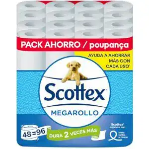 Toilettenpapier 3-lagig Scottex Megarollo, 48 Megarollen