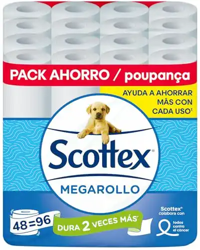Toilettenpapier 3-lagig Scottex Megarollo, 48 Megarollen