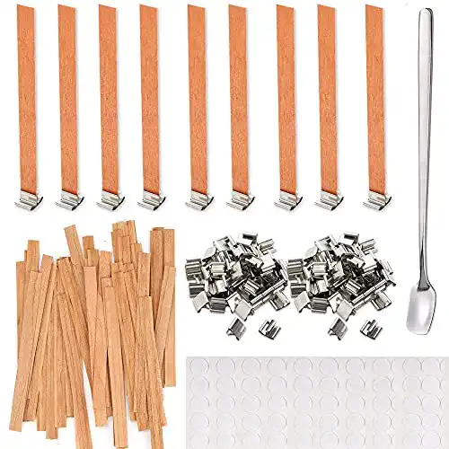 Holzdocht BOELLRUNO 60 Sets 15cm Kerzendocht Holz