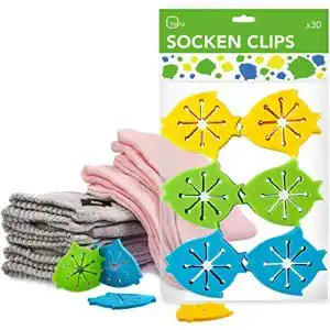 Sockenklammer itena ® Sockenclips (30 Stück), Silikon