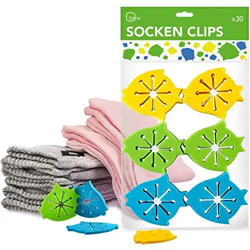 Sockenklammer itena ® Sockenclips (30 Stück), Silikon