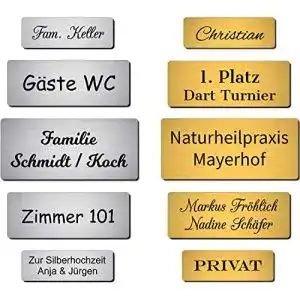 Klingelschild Laserfy – exklusive Lasergravuren mit Gravur