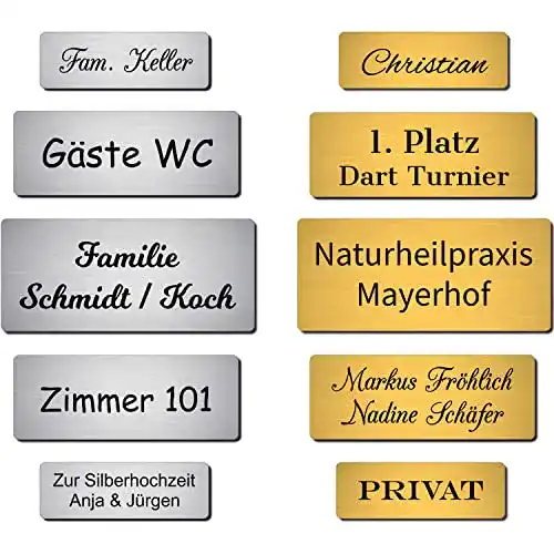 Klingelschild Laserfy – exklusive Lasergravuren mit Gravur