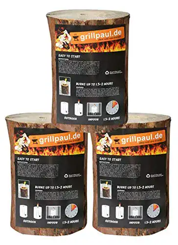 Schwedenfeuer Grillpaul 3er Set Finnenfeuer inkl. Anzünddocht