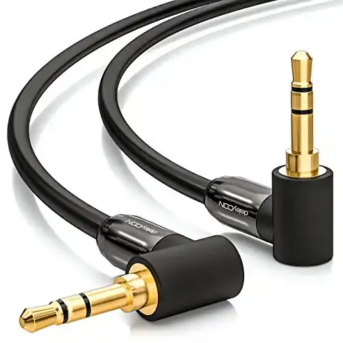 Cinch-Kabel deleyCON 3m Klinkenkabel 3,5mm AUX Kabel Stereo