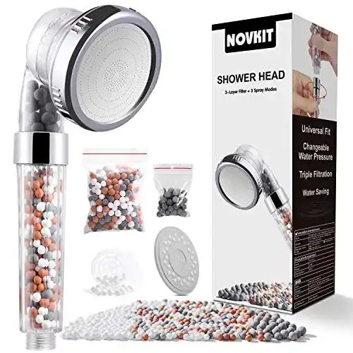 Duschkopf mit Kalkfilter NOVKIT Duschkopf mit Öko Ionen Filter