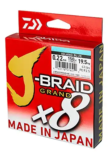Die beste Daiwa geflochtene Schnur Daiwa J-Braid Grand x8E 0.06mm 2026 Test Bestseller Daiwa geflochtene Schnur Daiwa J-Braid Grand x8E 0.06mm