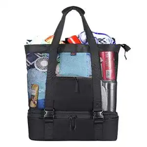 Strandtasche KUYOU 35 L Badetasche Einkaufstasche Picknicktasche