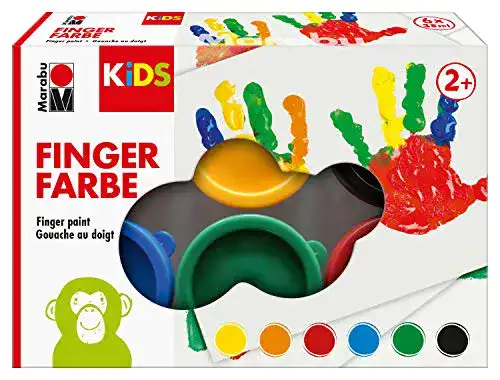 Fingerfarben Marabu 0303000000085 – Kids Fingerfarbe Set