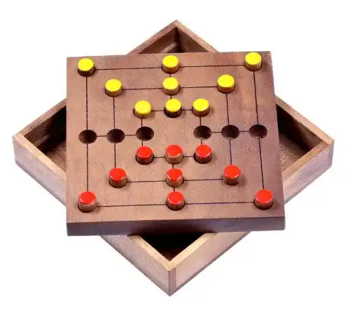Mühle-Spiel LOGOPLAY Mühle Gr. L Strategiespiel aus Holz