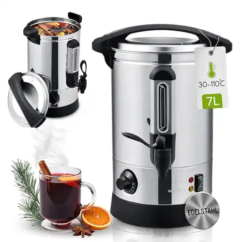 Glühweinkocher (klein) Juskys Glühweinkocher Teramo 7 Liter