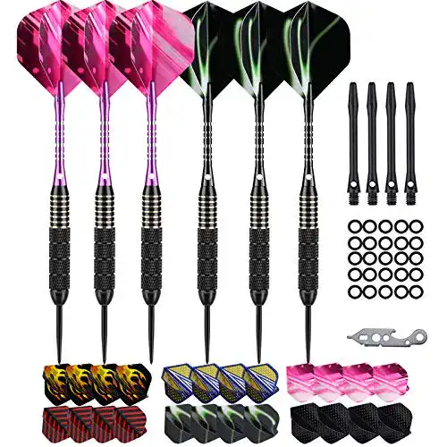 Steeldarts sanfeng Dartpfeile mit Metallspitze 22 Gramm, Pro Steeldart