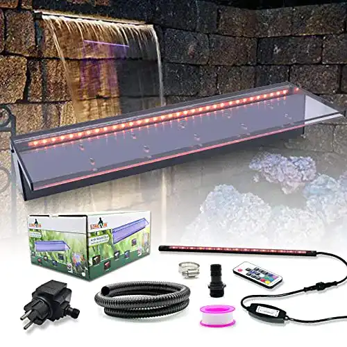 Wasserwand Longrun Wasserfall mit mehrfarbigem LED