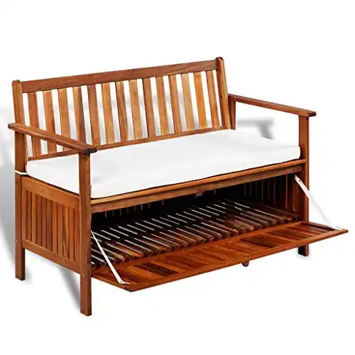 Die beste Gartenbank mit Stauraum mewmewcat, Holz mit Stauraum 120 cm 2026 Test Bestseller Gartenbank mit Stauraum mewmewcat, Holz mit Stauraum 120 cm