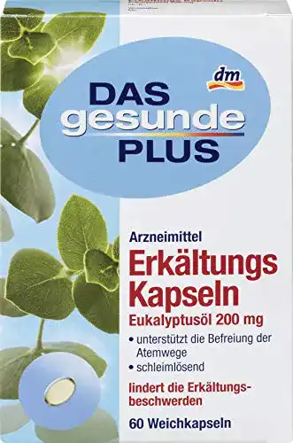 Erkältungskapseln Eukalyptusöl Das gesunde Plus, 1 x 60 St