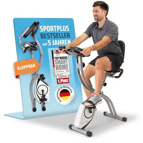 Ergometer SportPlus Heimtrainer klappbar mit Rückenlehne