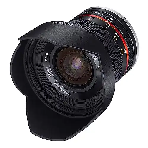 MFT-Objektive SAMYANG 12mm F2.0 MFT schwarz, Weitwinkel