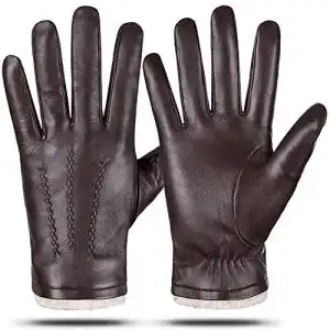 Lederhandschuhe Herren QNLYCZY Echtes Schaffell