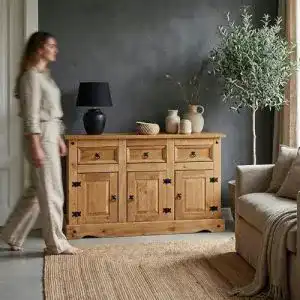 Kommode Landhausstil CARO-Möbel Sideboard Salsa, Kiefer