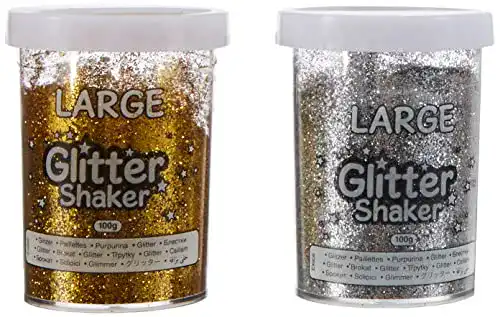 Goldstaub Baker Ross Extragroße Glitzer Streuer Gold & Silber
