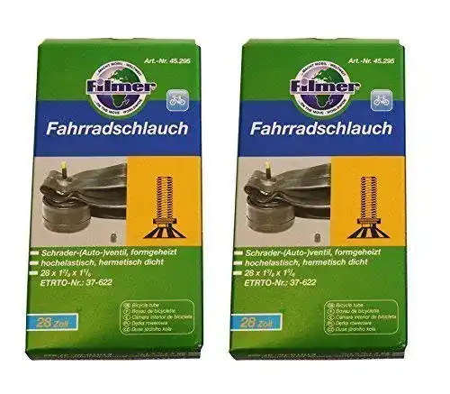Fahrradschlauch Filmer 2 x 28 x 1 3/8 x 1 5/8 Schrader-(Auto-)