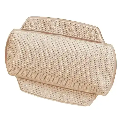 Nackenkissen Badewanne Spirella Alaska Beige mit 8 Saugnäpfen