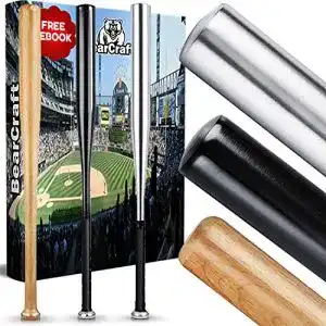 Alu-Baseballschläger BearCraft aus Holz oder Aluminium 79 cm