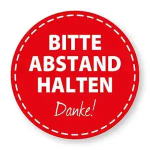 Bodenaufkleber Abstand halten Dreifke Fuß | rund Ø40cm | stabil