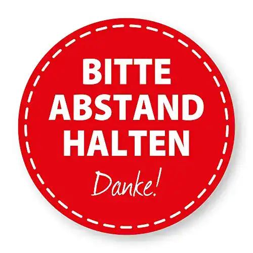 Bodenaufkleber Abstand halten Dreifke Fuß | rund Ø40cm | stabil